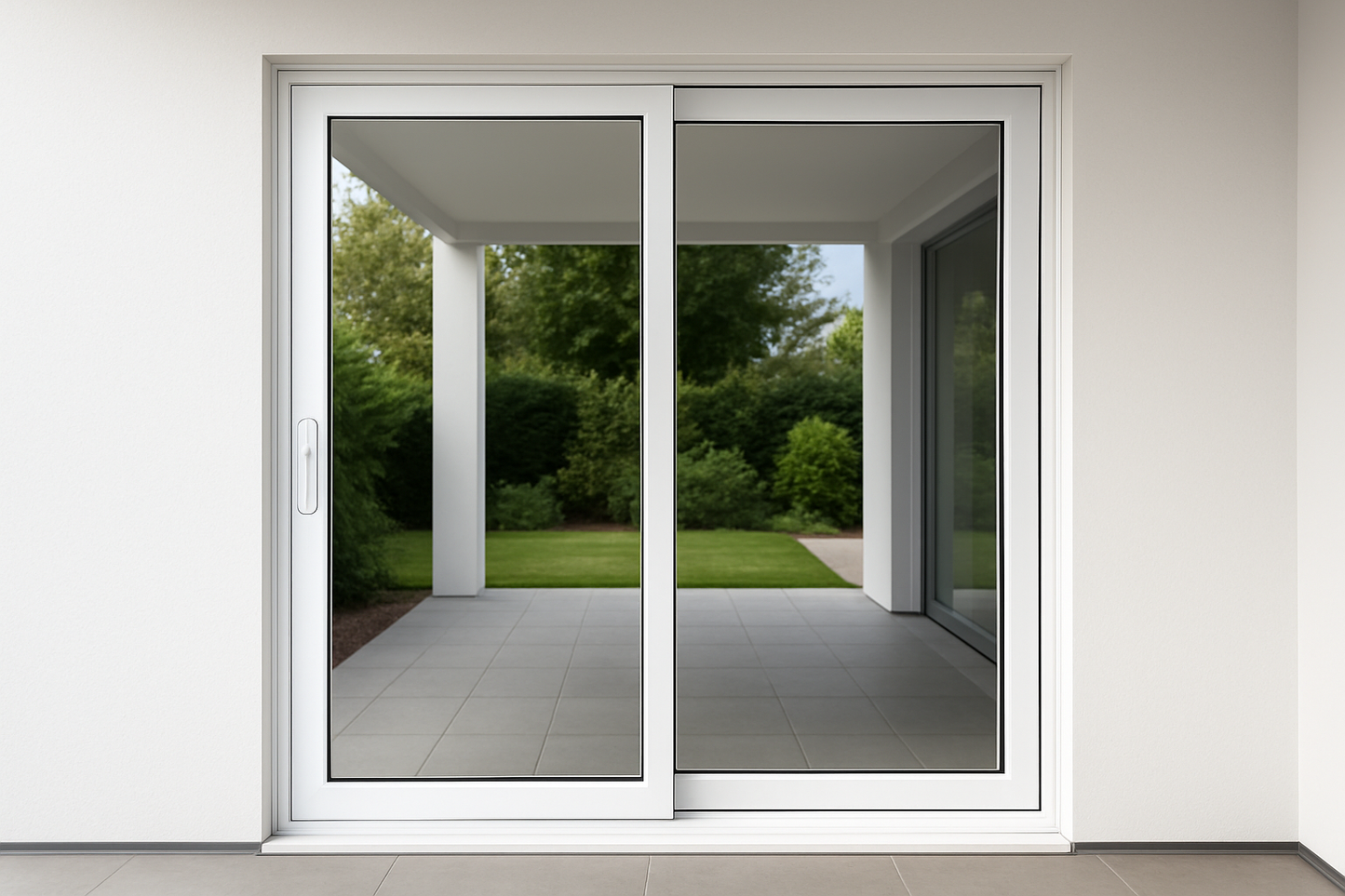 design me an aluna aluminium sliding patio door in white